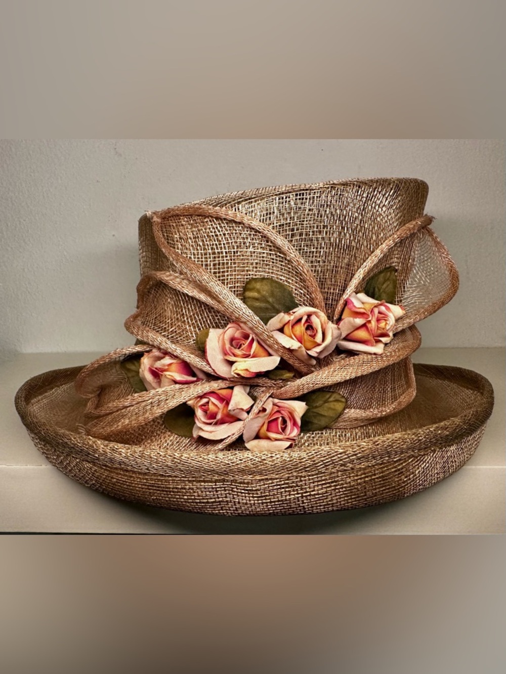 Toucan Collection Floral Accent Straw Hat